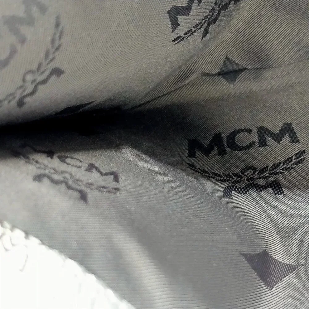 MCM Clutch Bag Silver PVC 238-070325 - Picture 9 of 13